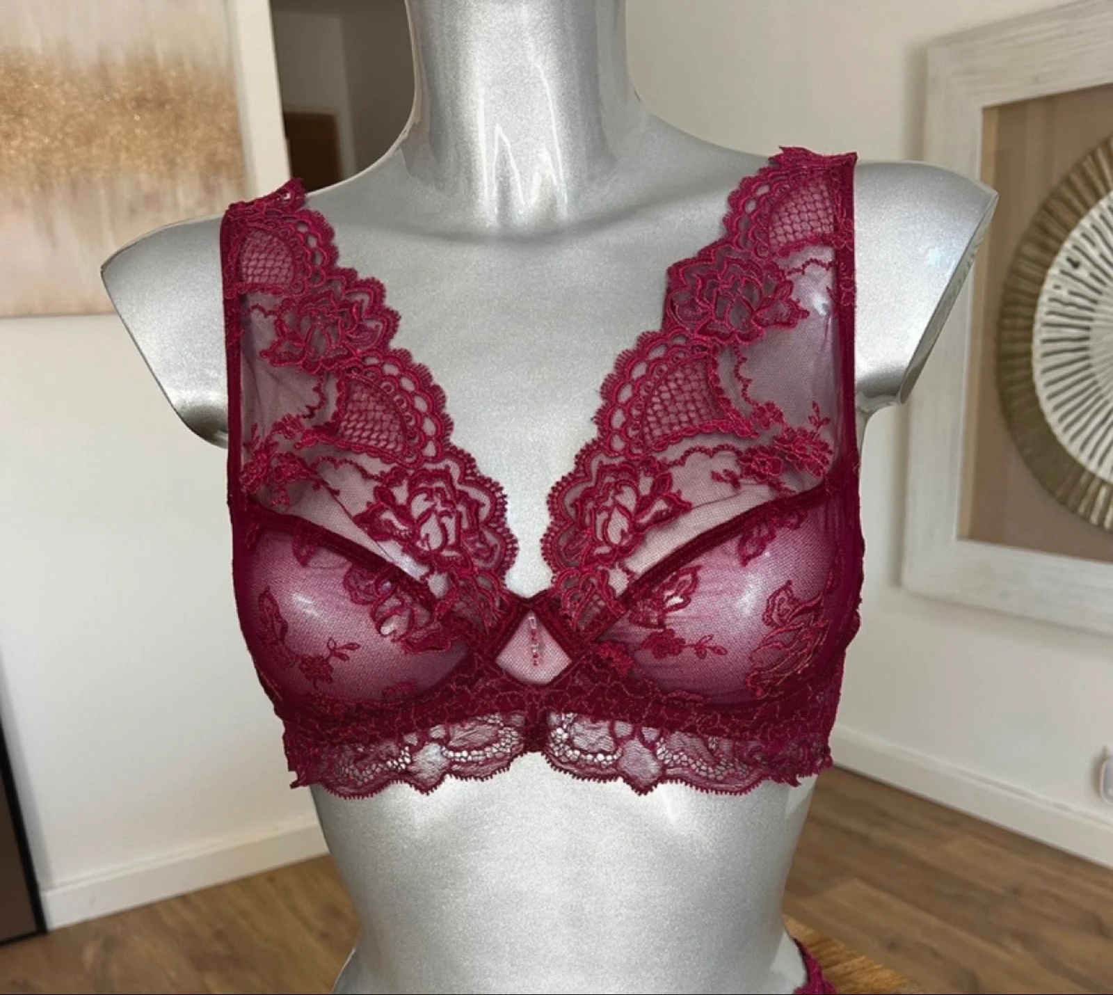 Lise Charmel Prune bra - Calais lace - 90D · Size L · New without tag · Purple – photo 6